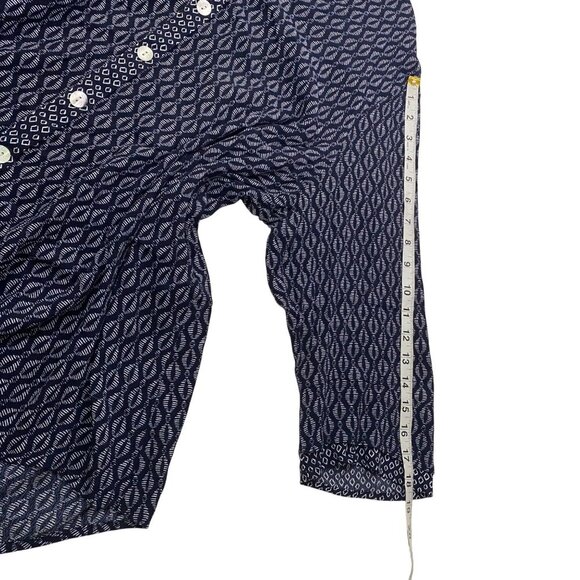 Habitat Clothes To Live In Navy & White Button Down Tunic Shirt Geometric XXL - Picture 10 of 10